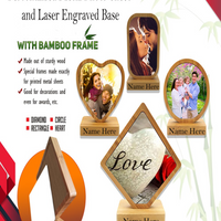 Customized Metal Photo Sheet with LED Bamboo Frame